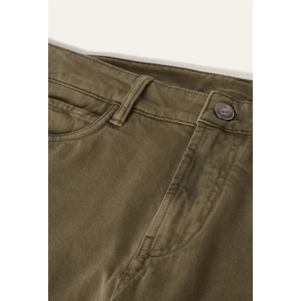 Loro Piana Groene Five-Pocket Denim Broek Green Heren