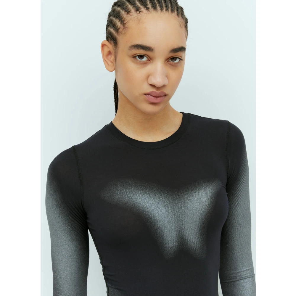 Diesel Metallic Foiled Maxi Jurk Black Dames