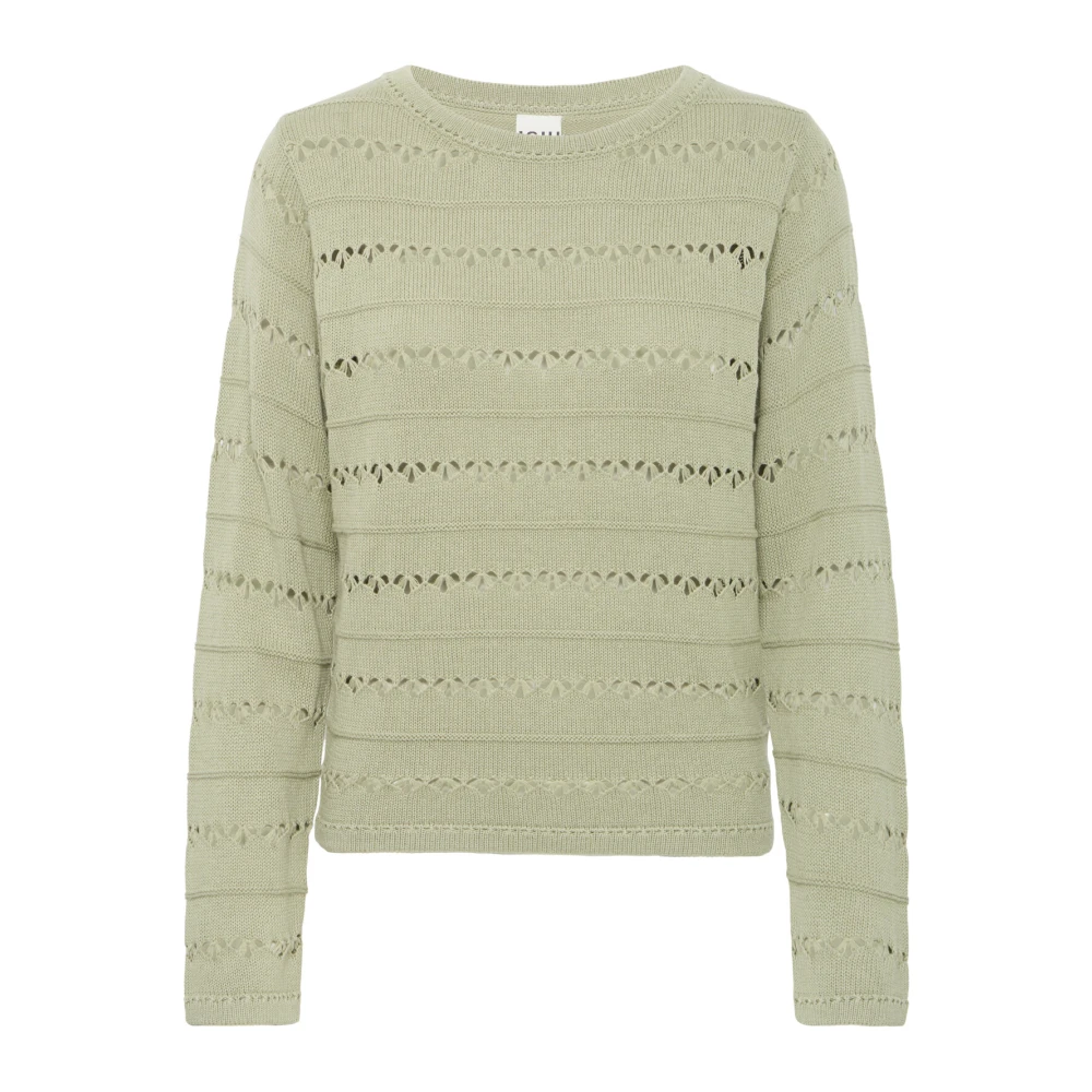 Ichi Donna Verde - Maglione Femminile Con Scollo A Barca - Knitwear - L