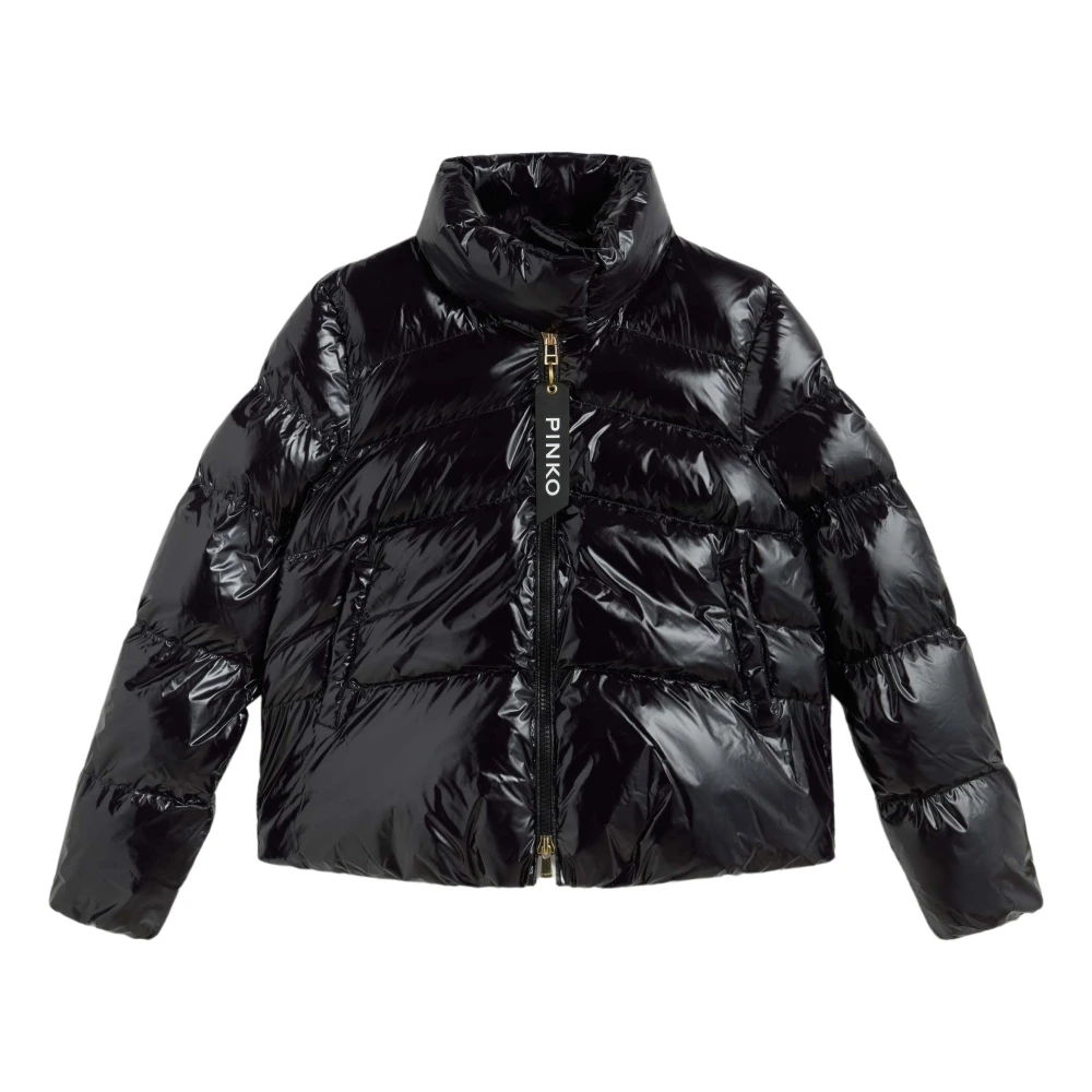 Pinko Glanzende Mirco Caban Jas Black Dames