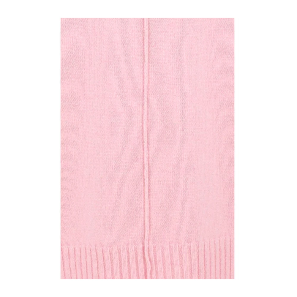 Róhe Monochrome Wollen Trui met Geribbelde Hals Pink Dames