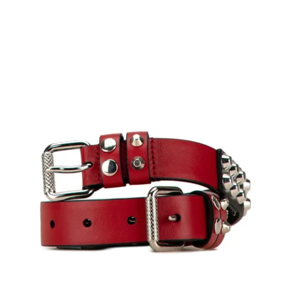 Prada Vintage Pre-owned Leather belts Red Dames