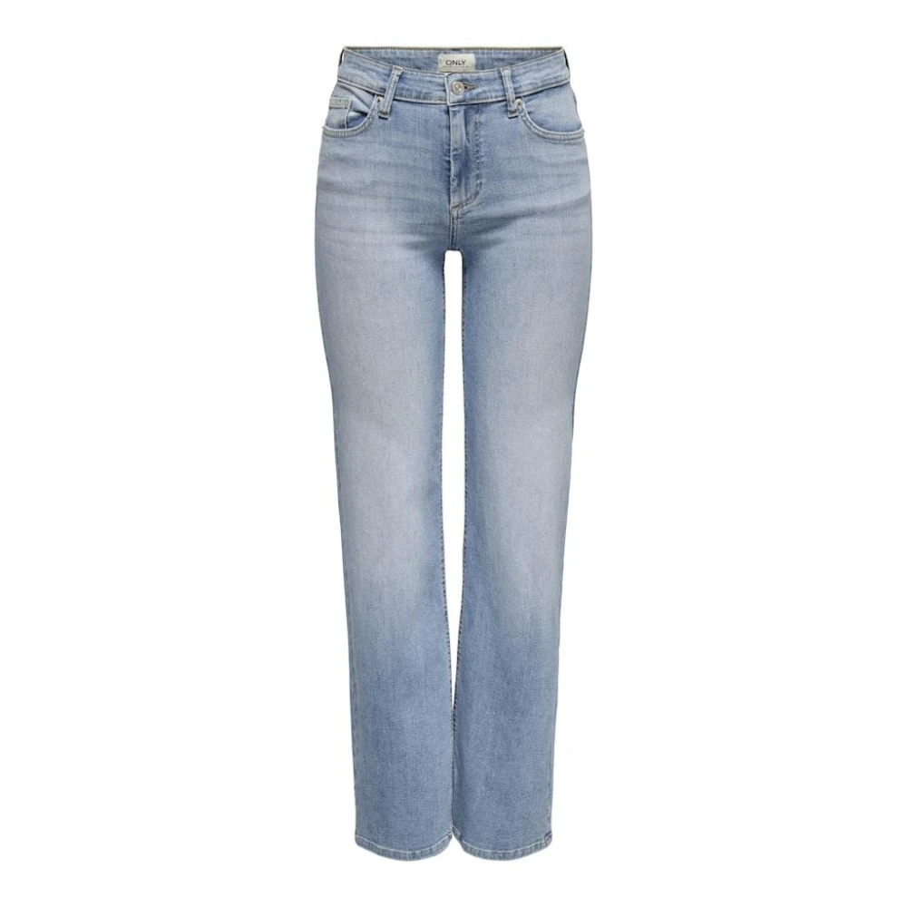 Only Lichtblauwe Denim Straight Jeans Blue Dames