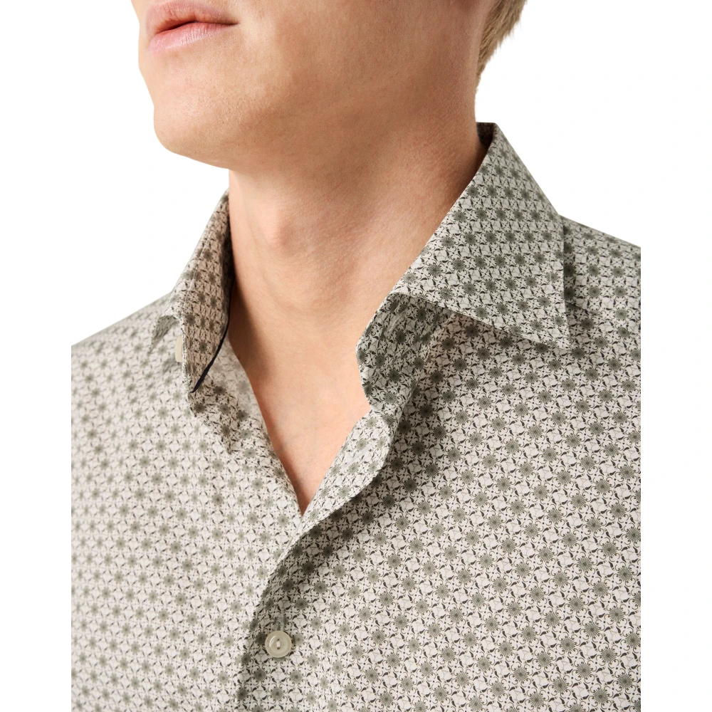 Eton Slim Fit Twill Print Overhemd Multicolor Heren