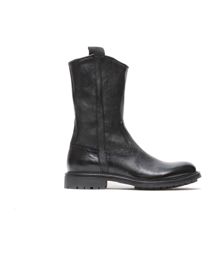 bottines-en-cuir-noir-avec-fermeture-eclair