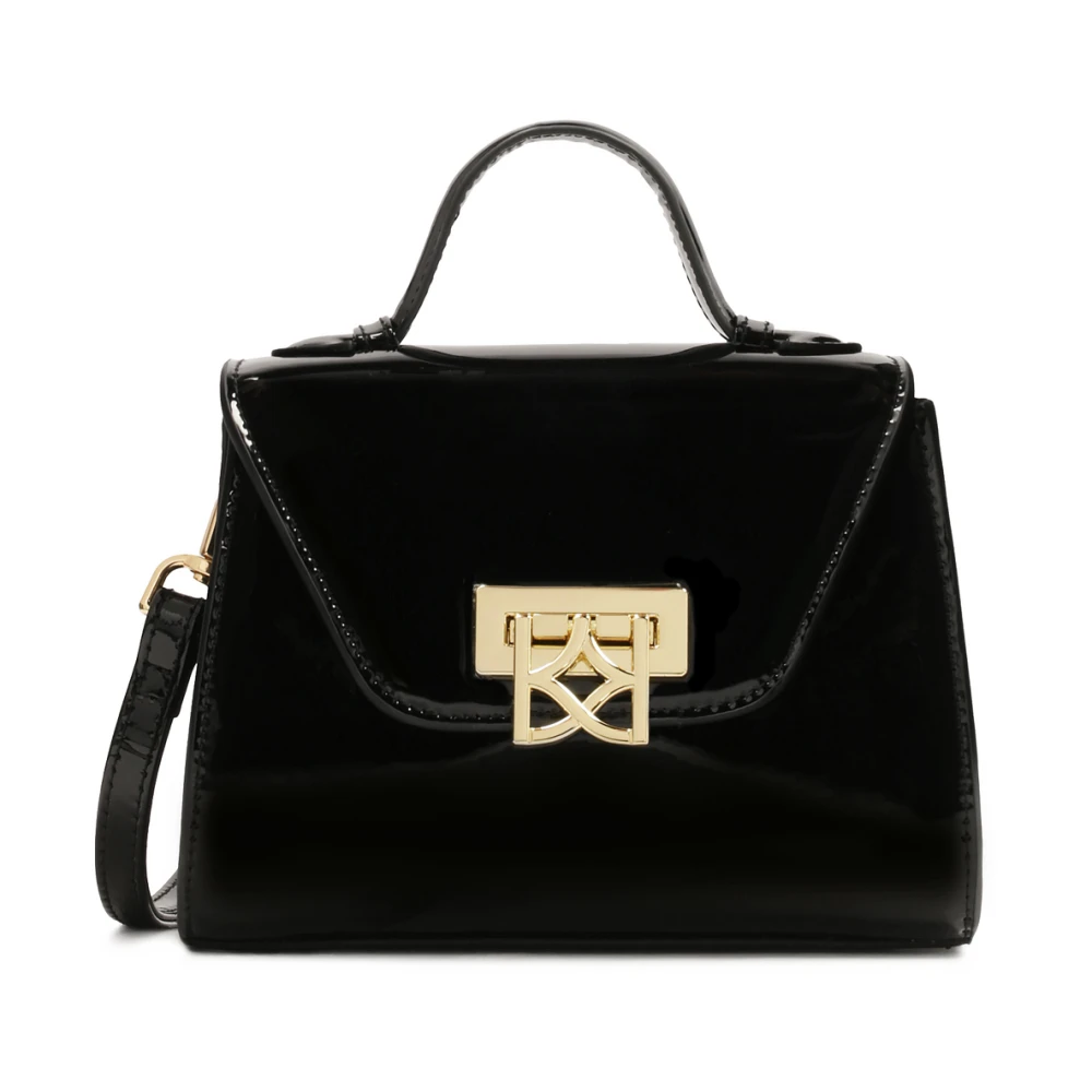 Kazar Elegante gelakte handtas met handvat Black Dames