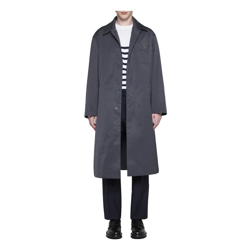 Valentino Elegante Grijze Jassen Gray Heren