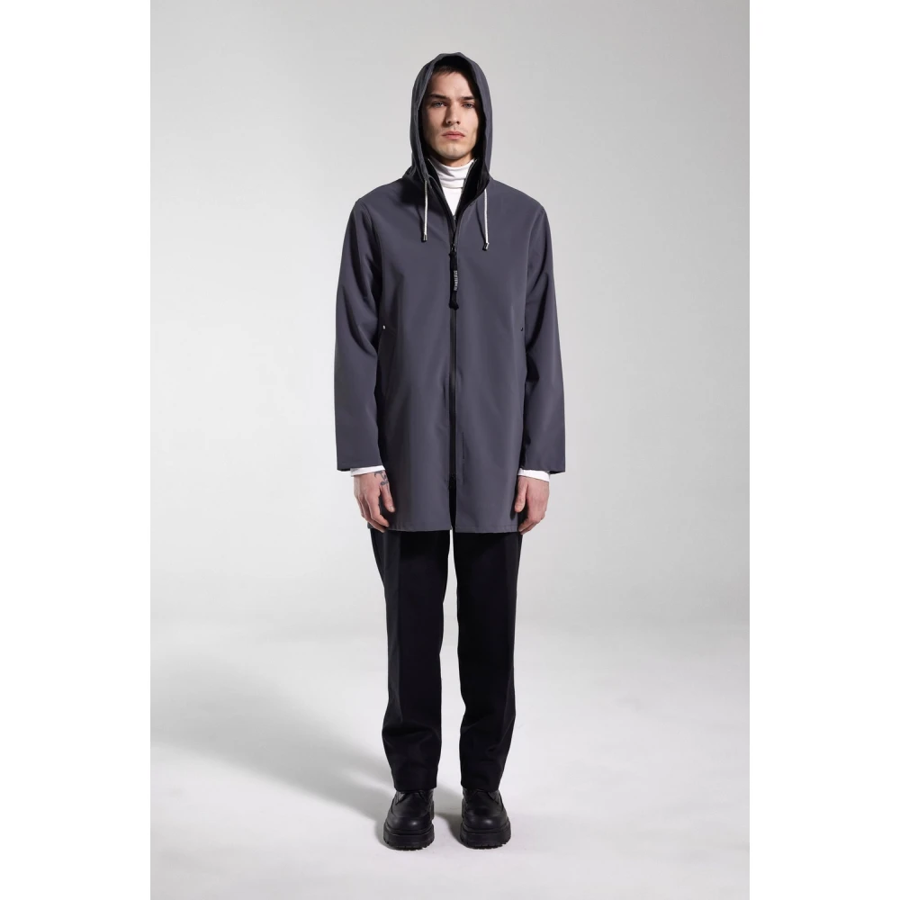 Stutterheim Lichtgewicht Waterdichte Rits Regenjas Blue Heren