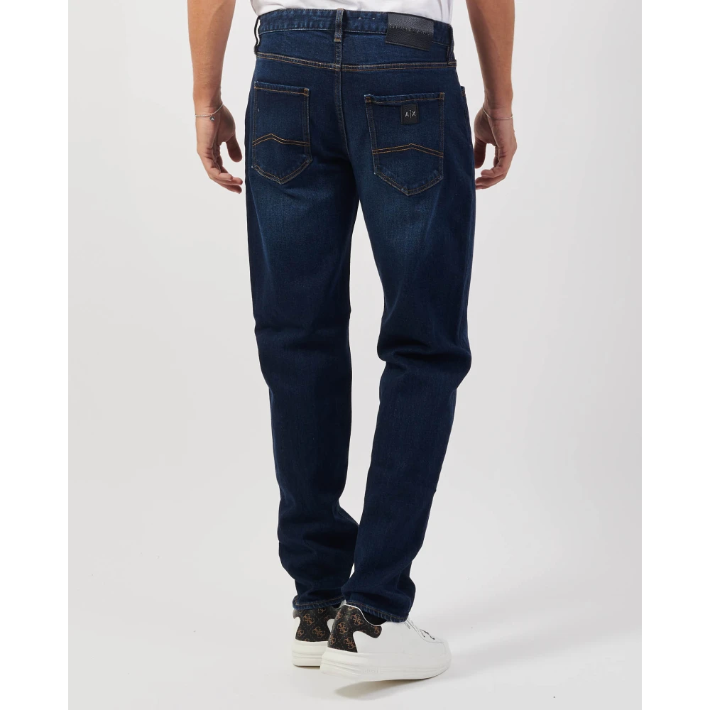 Armani Exchange Blue Denim Jeans Regular Fit Blue Heren