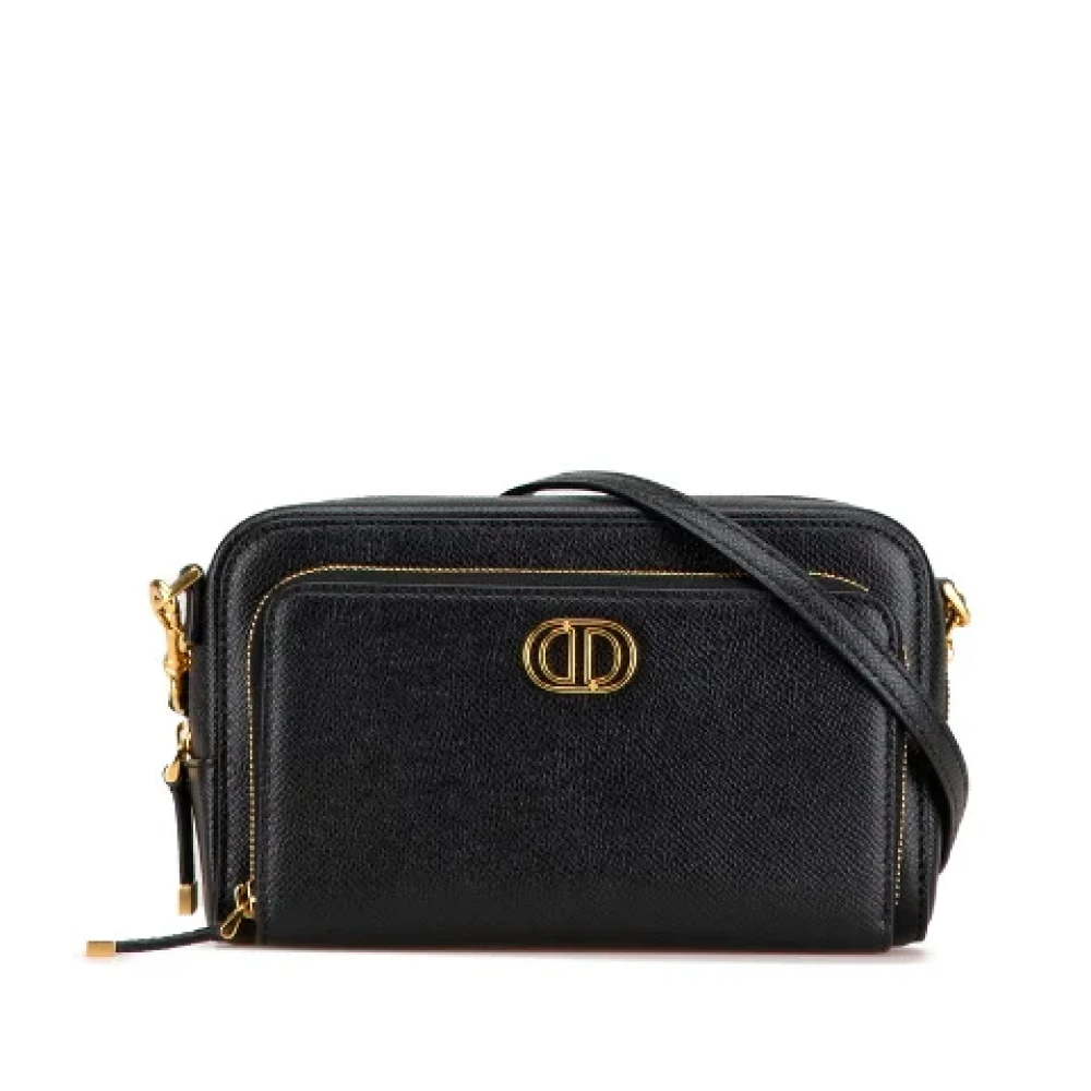 Dior Vintage Pre-owned Leather crossbody-bags Black Dames