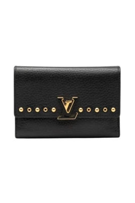 Pre-owned Studded Flap Wallet