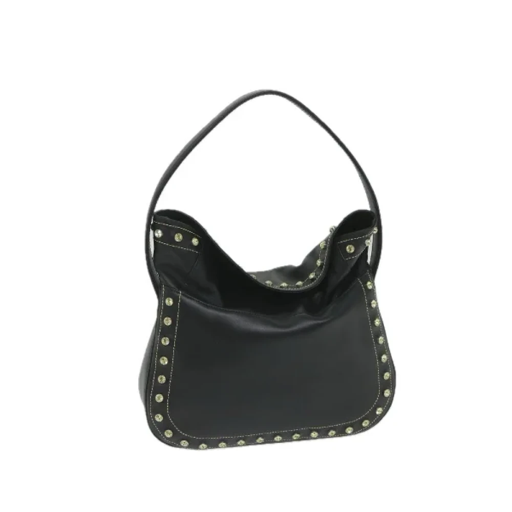 Versace Pre-owned Leather shoulder-bags Black Dames