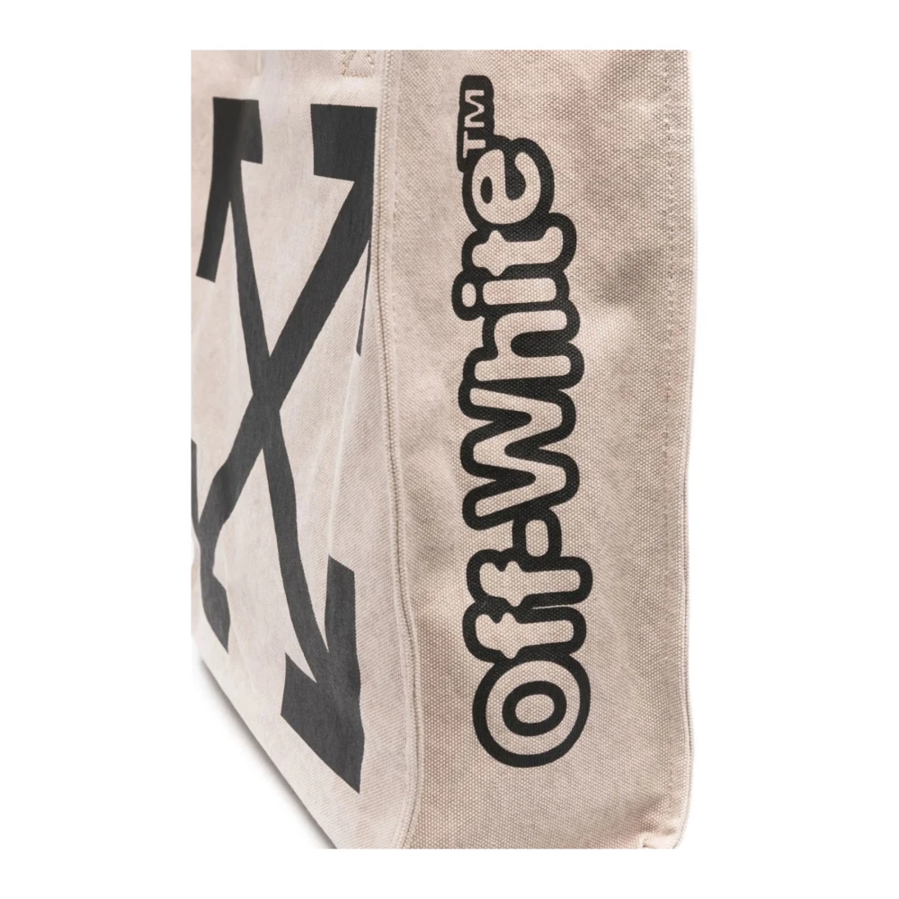 Off White Quote Logo Winkelmandje Beige Zwart Beige Heren