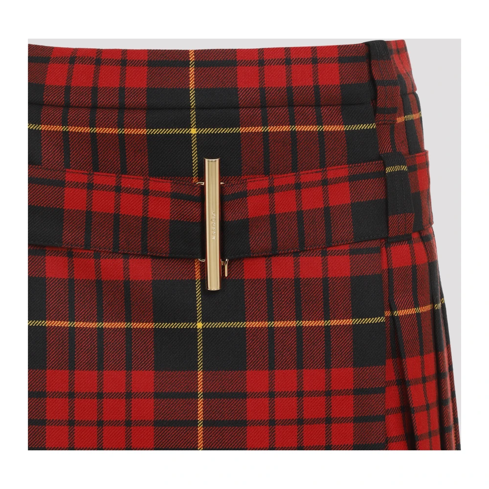 alexander mcqueen Rode Zwarte Gele Tartan Rok Red Dames
