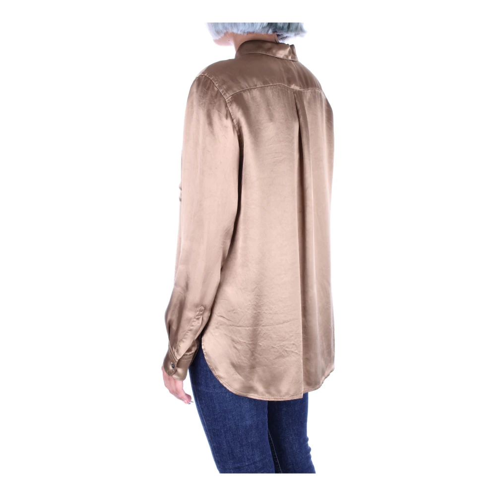 Aspesi Stijlvol overhemd met knoopsluiting aan de voorkant Brown Dames