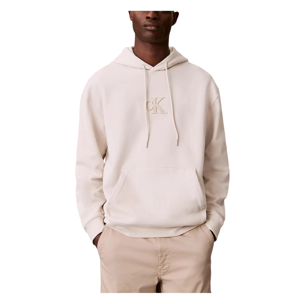 Calvin Klein Jeans Men's Pink Hoodies, 2XL, 350Gsm Fleece Gift G Hoodie