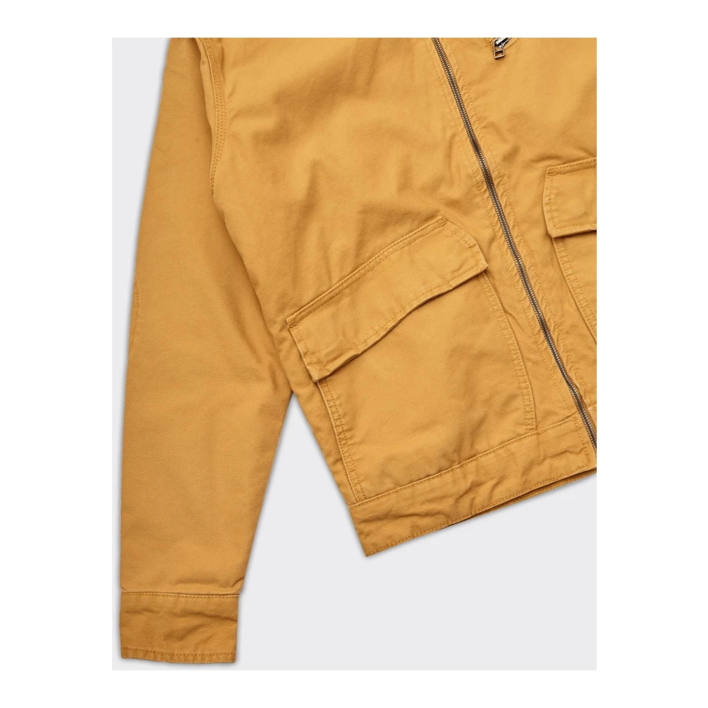 Timberland Canvas Geïsoleerde Jas in Beige Yellow Heren