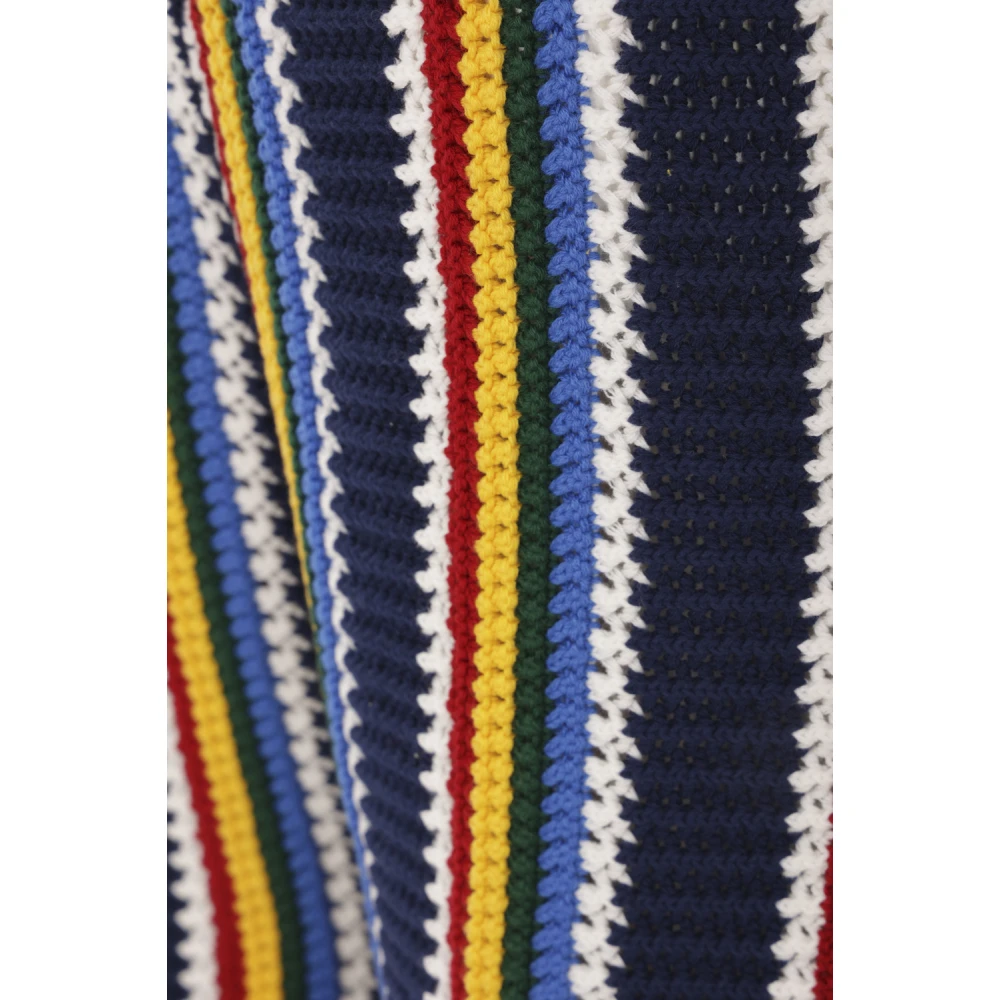 Casablanca Blauwe Gehaakte Gestreepte Shorts Multicolor Heren