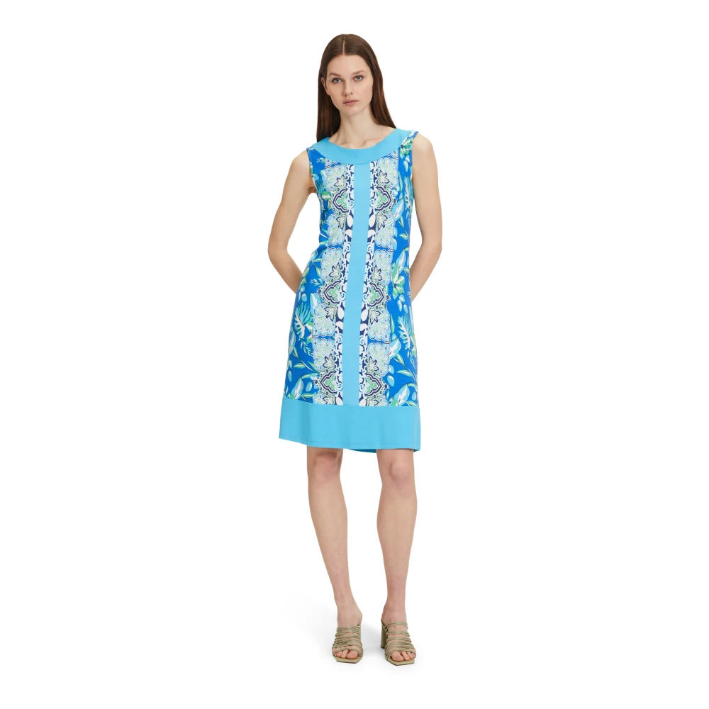 Betty Barclay Mouwloze zomerjurk met paisley patroon Blue Dames