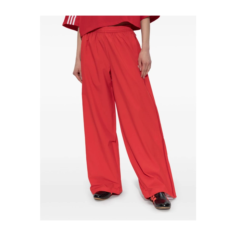 Adidas Rode Rasant Broek met Ritsdetails Red Dames