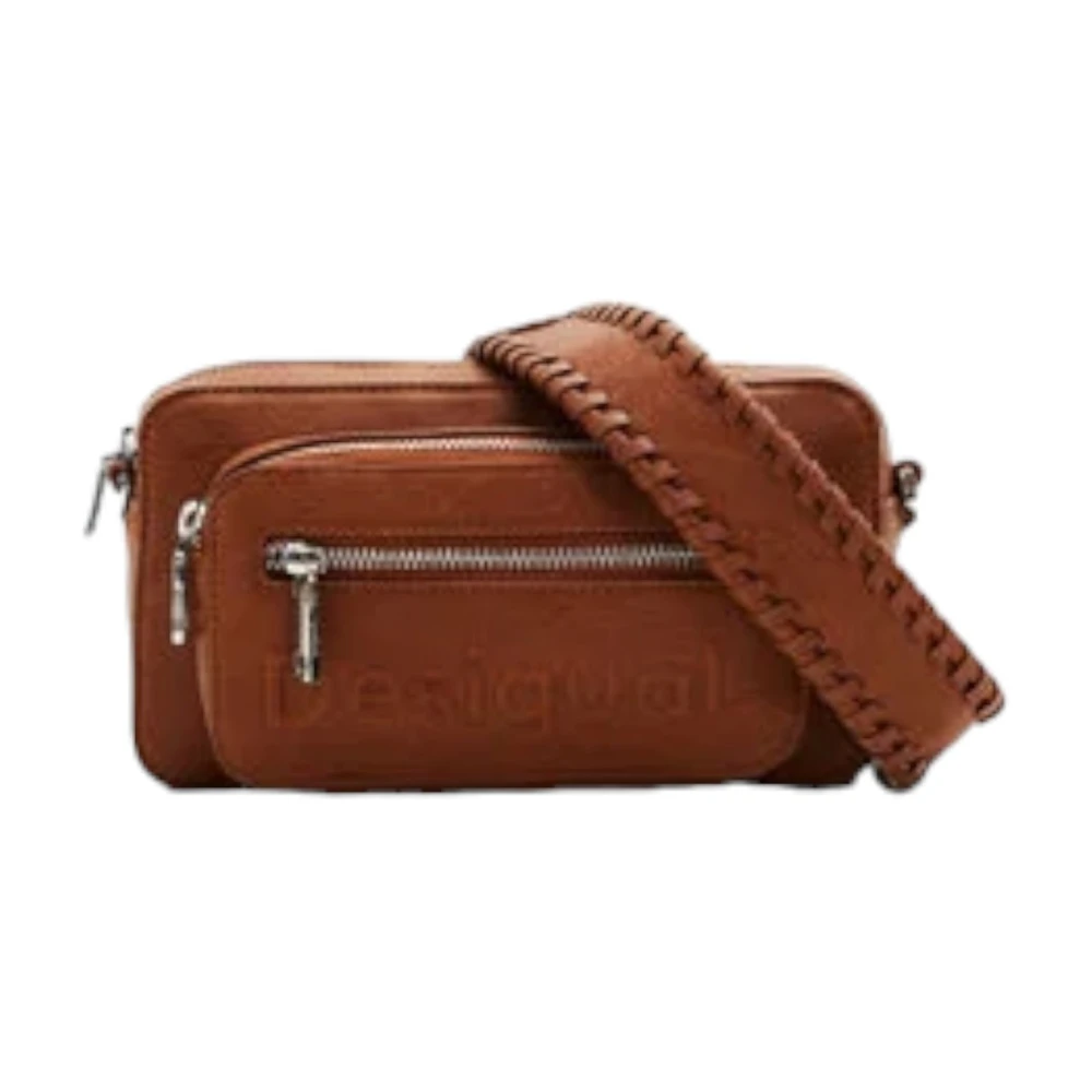 Desigual Dames Schoudertas Stijlvol Ontwerp Brown Dames