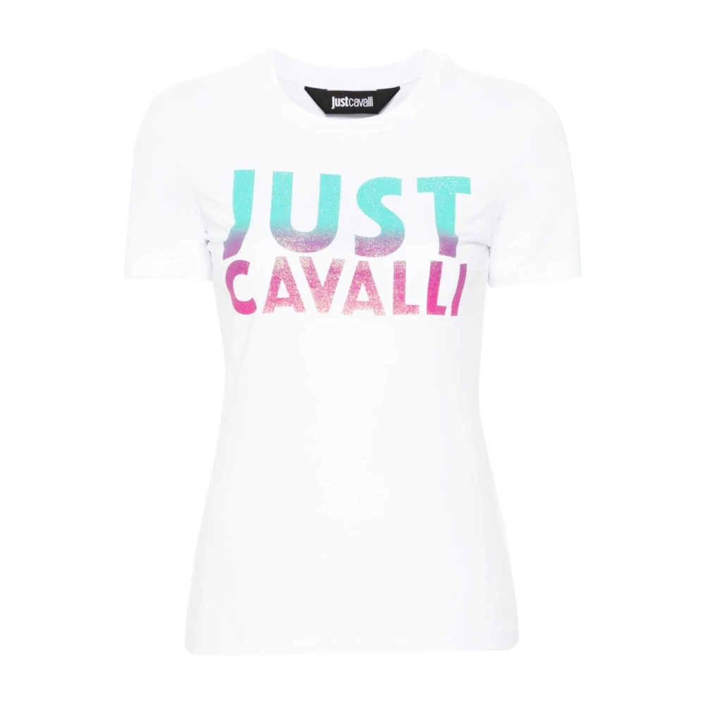 Just Cavalli Grafische T-shirts en Polos White Dames
