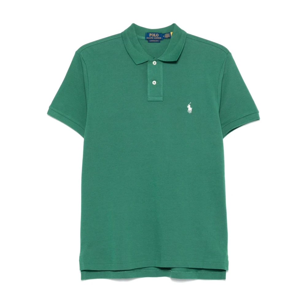 Polo Ralph Lauren Men's Green Cotton Polo Shirt With Logo