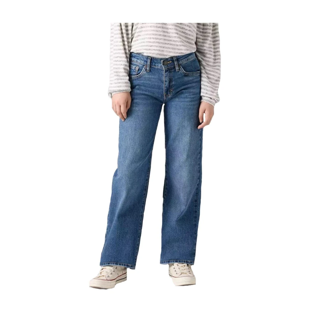 Levi's Girls Blue Jeans, 6 Y, Wide Leg Denim Jeans