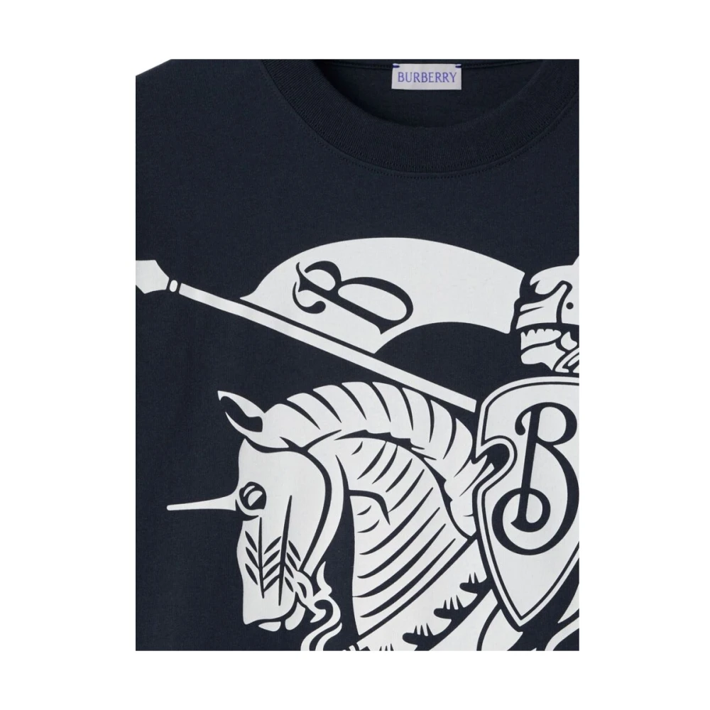 Burberry Blauw Jersey Crew Neck T-shirt Blue Heren
