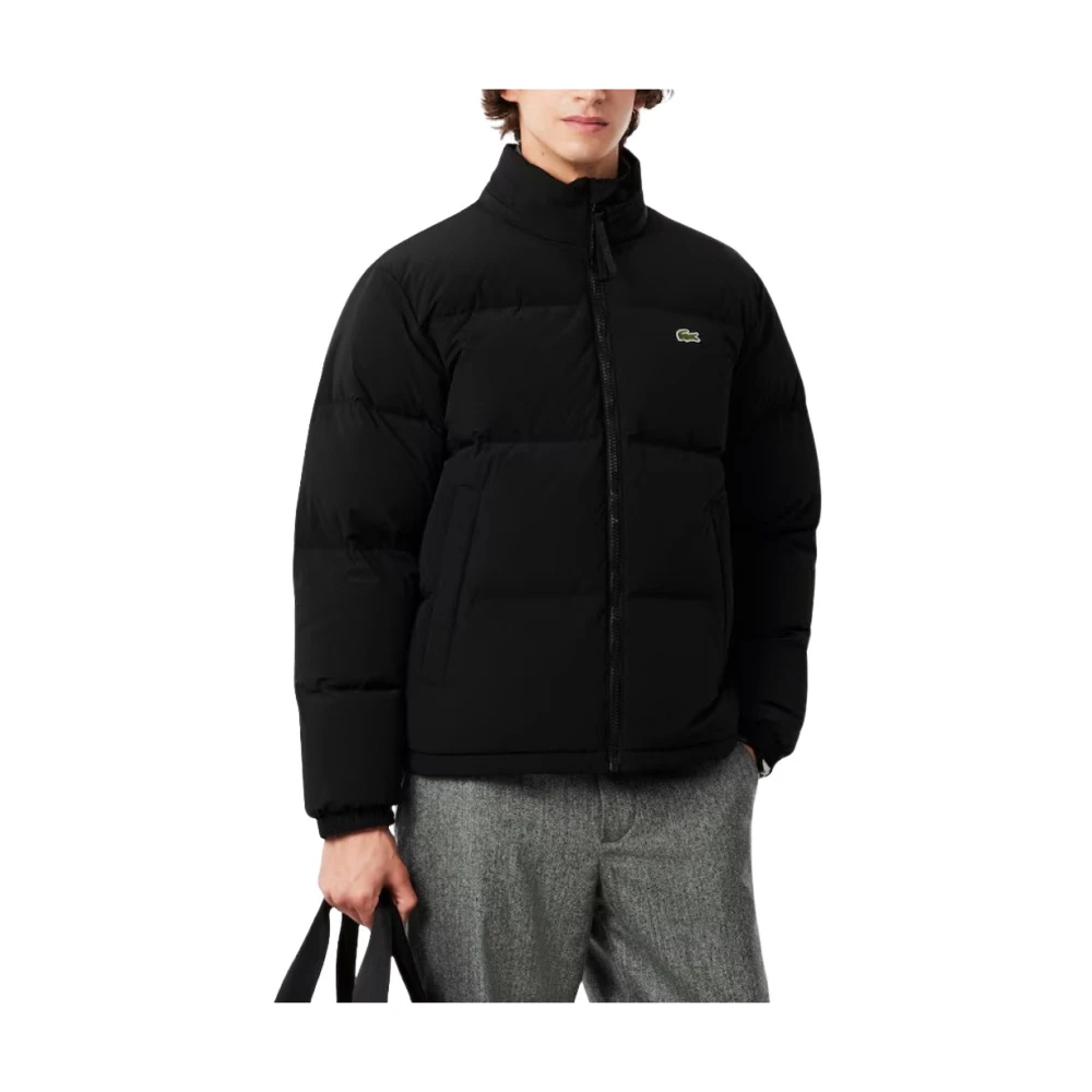 Lacoste Uomo Nero Piumino Con Cappuccio Idrorepellente - Immagine 2