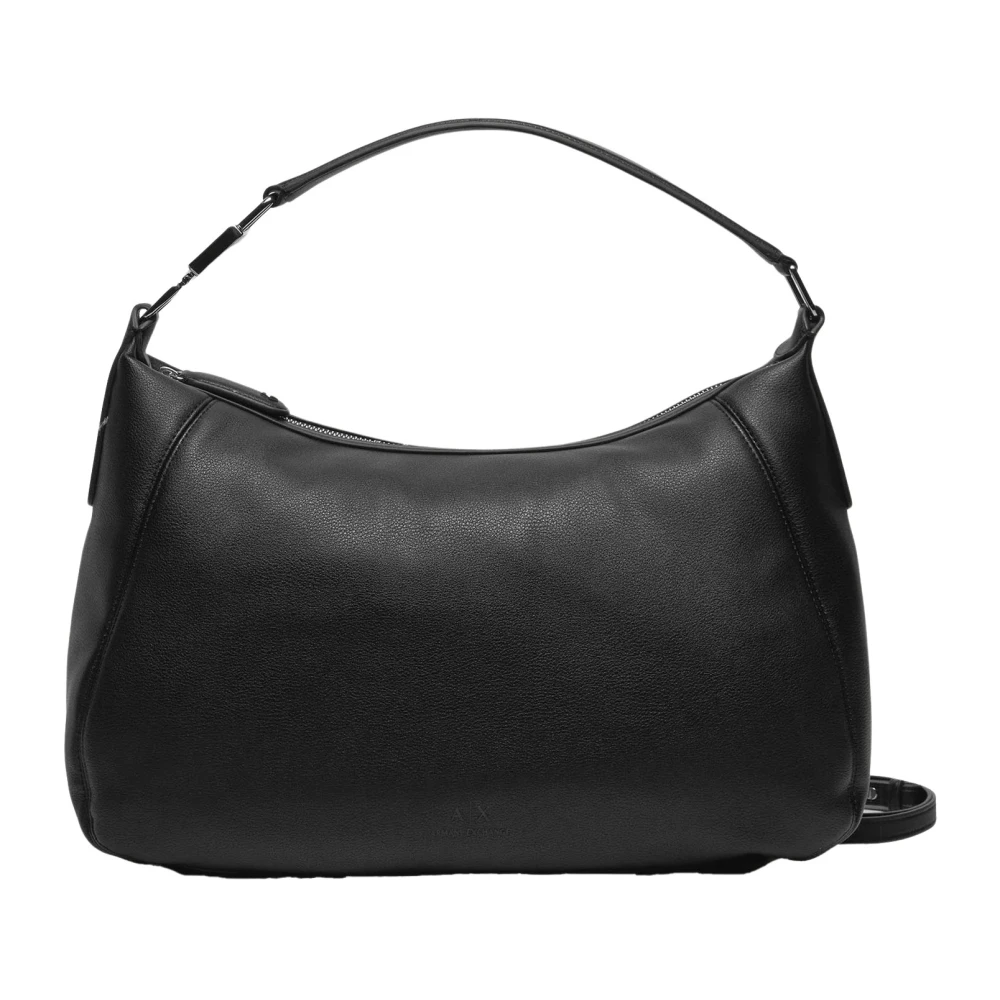 Armani Exchange Women's Black Handbags, One Size, Tote Bag With Logo Handle