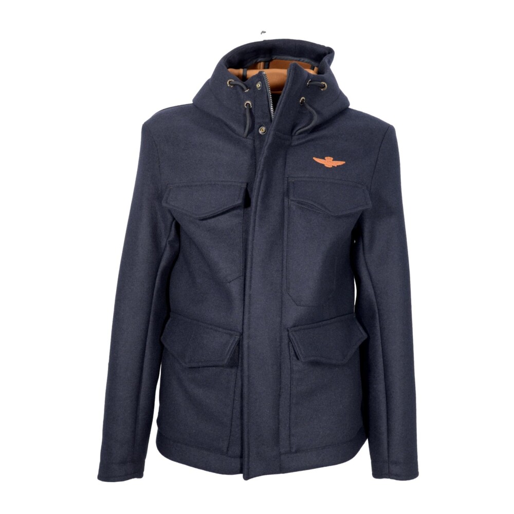 Heren Field jack met capuchon blauw Aeronautica Militare