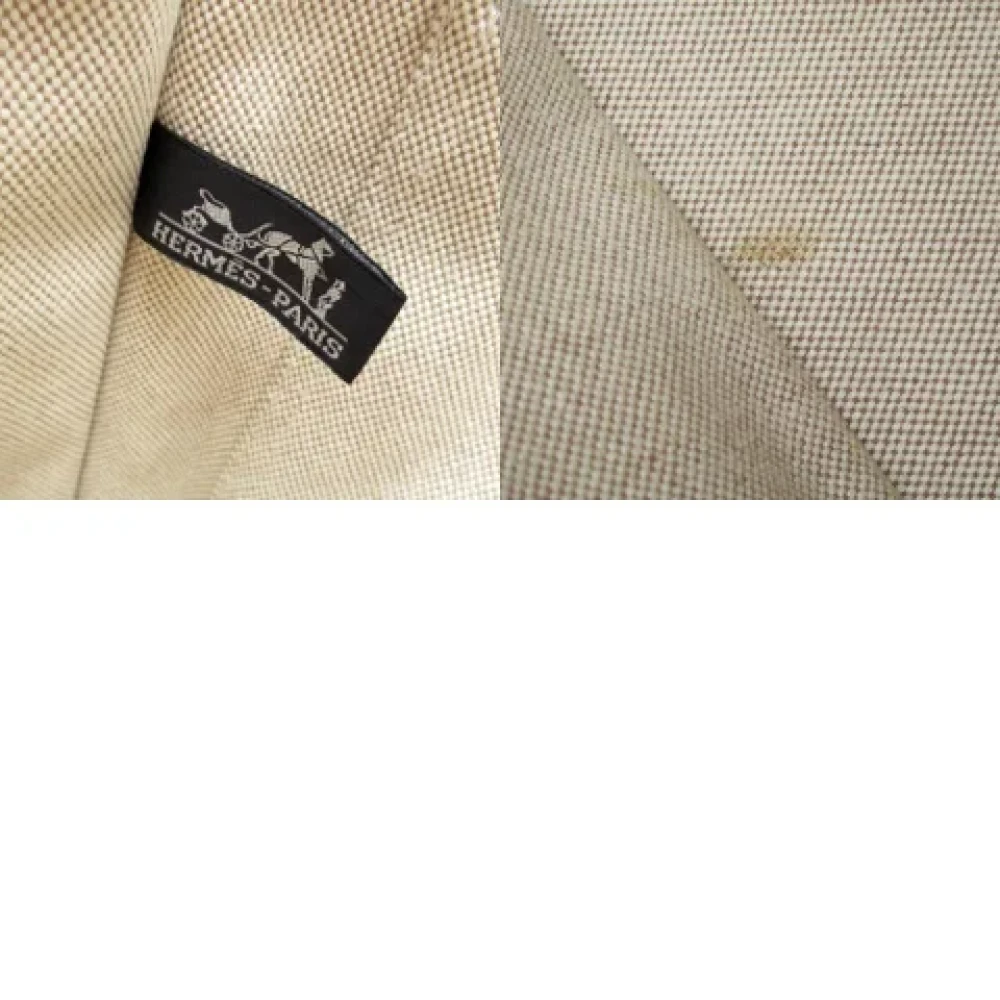 Hermès Vintage Pre-owned Canvas handbags Beige Unisex