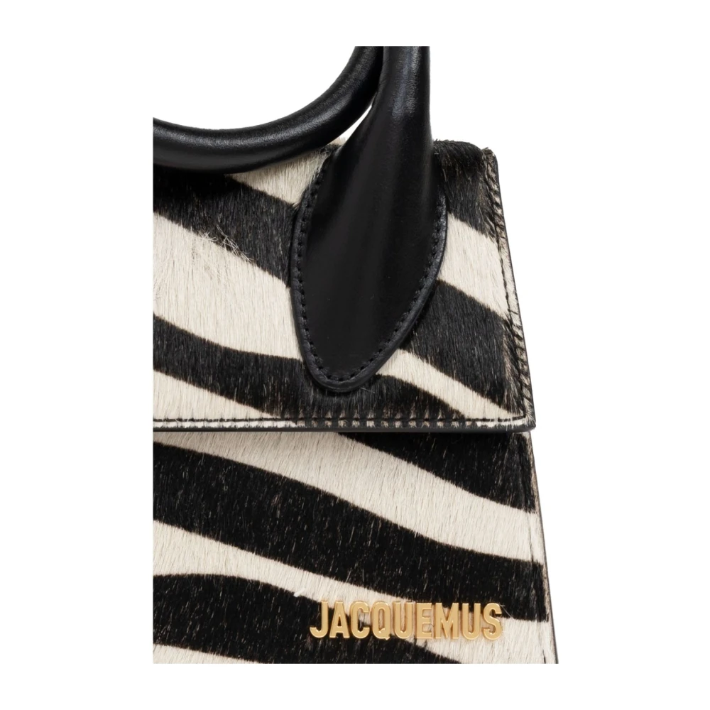 Jacquemus Zebra Print Schoudertas Black Dames