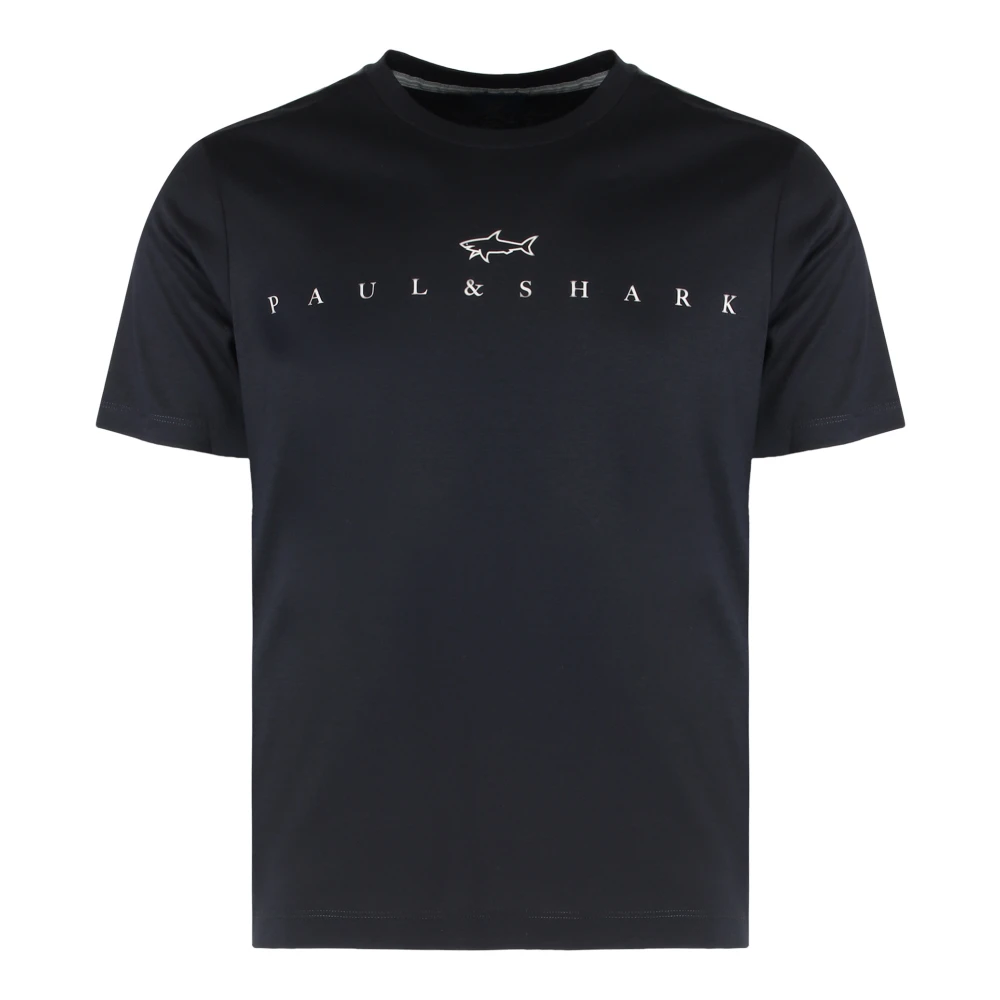 Paul & Shark Blue T-Shirts, Male, 2XL, Cotton Jersey T-Shirt