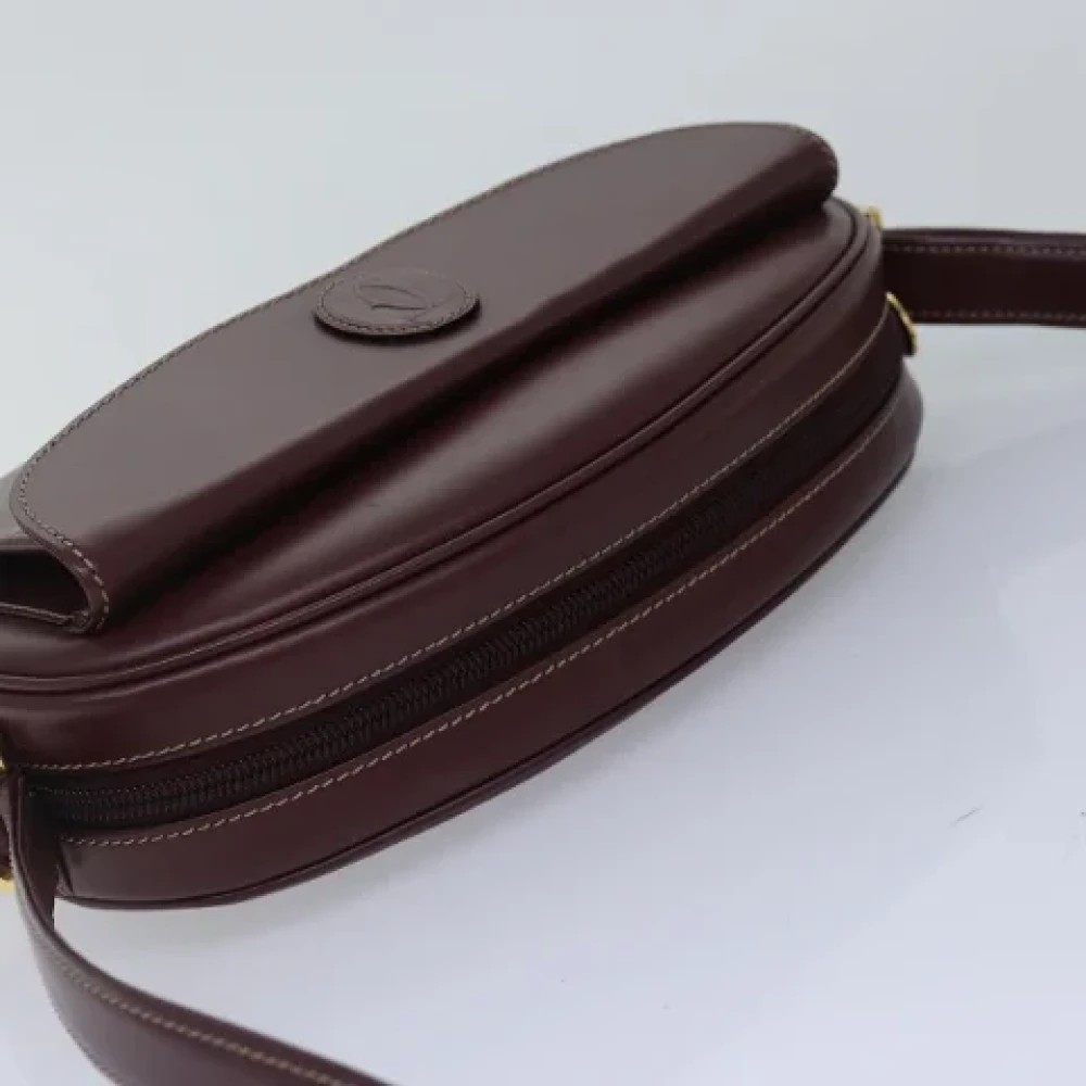 Cartier Vintage Pre-owned Leather shoulder-bags Red Dames