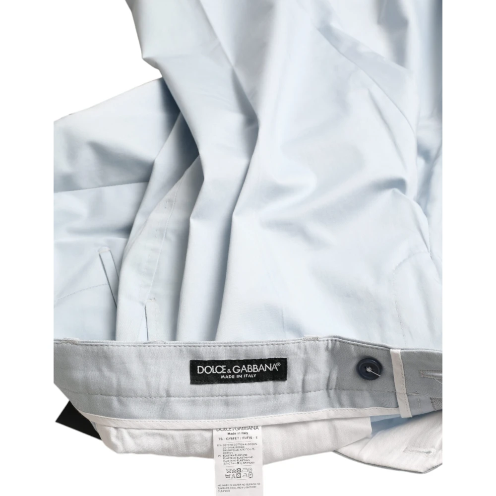 Dolce & Gabbana Hemelsblauwe Skinny Broek Blue Heren