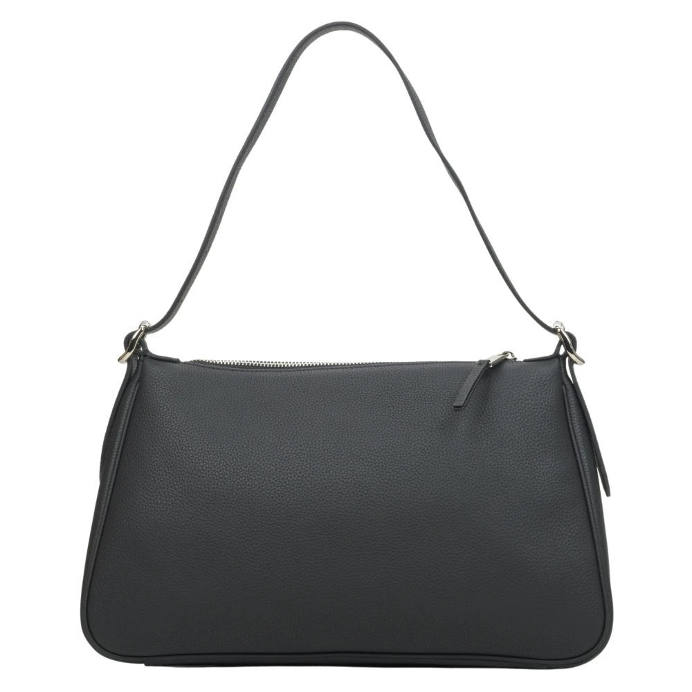 Estro Zwarte Schoudertas voor Vrouwen gemaakt van Echt Leer Er00114434 Black Dames