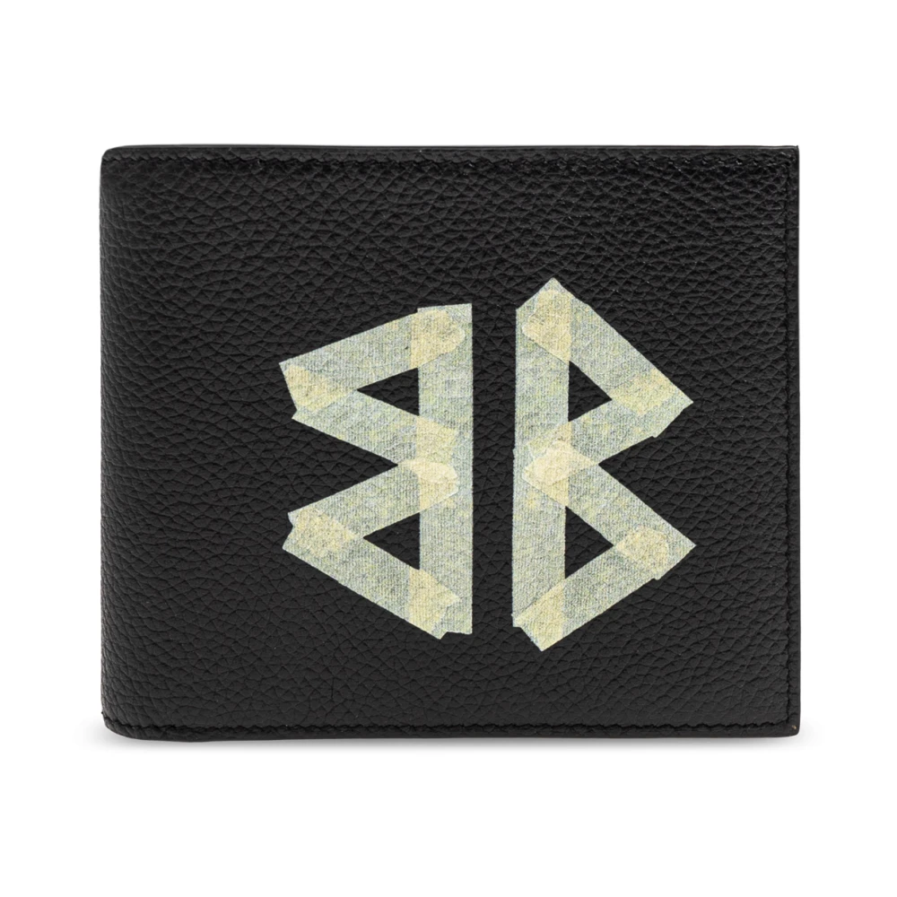 Balenciaga Billfold portemonnee van reliëfleder met kaartsleuven Black Heren