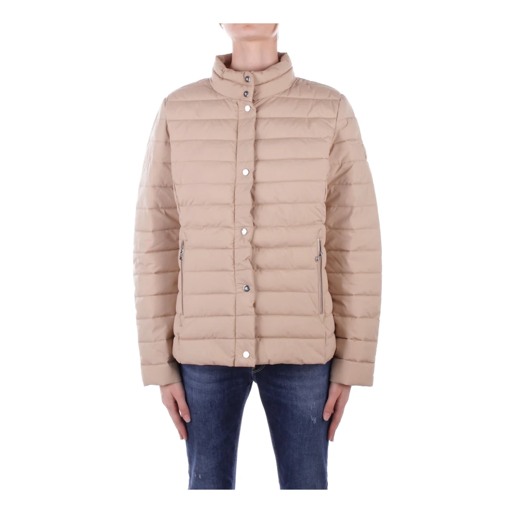 Ralph Lauren Beige Jas met Logo Rits en Zakken met Knopen Beige Dames