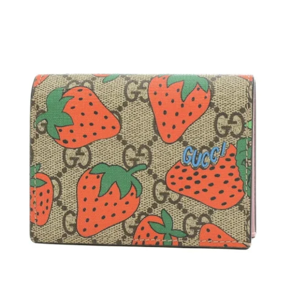 Gucci Vintage Pre-owned Raffia wallets Multicolor Dames