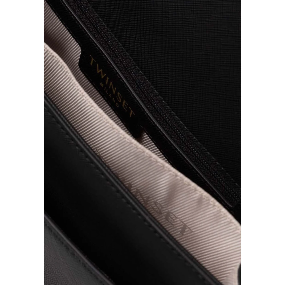 Twinset Zwarte handtas met magnetische sluiting Black Dames