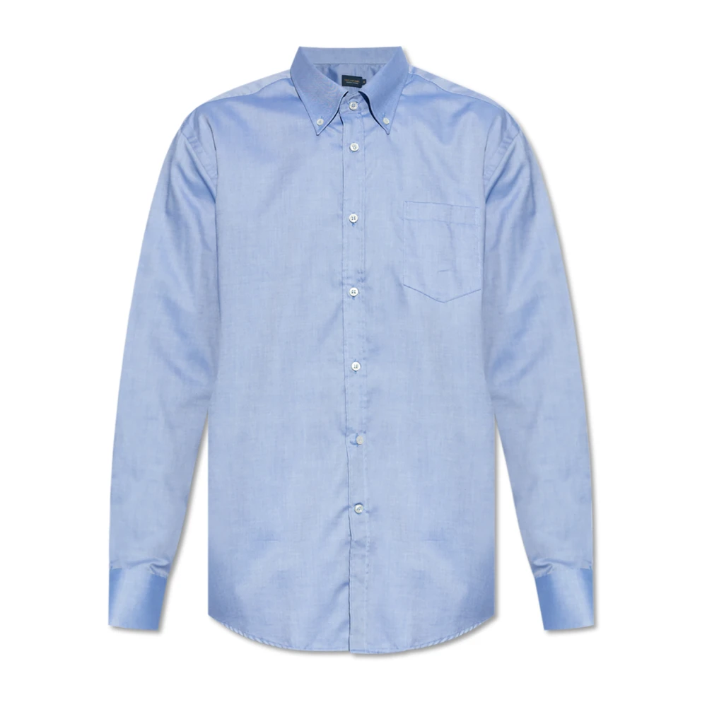 PAUL & SHARK Katoenen shirt met zak Blue Heren