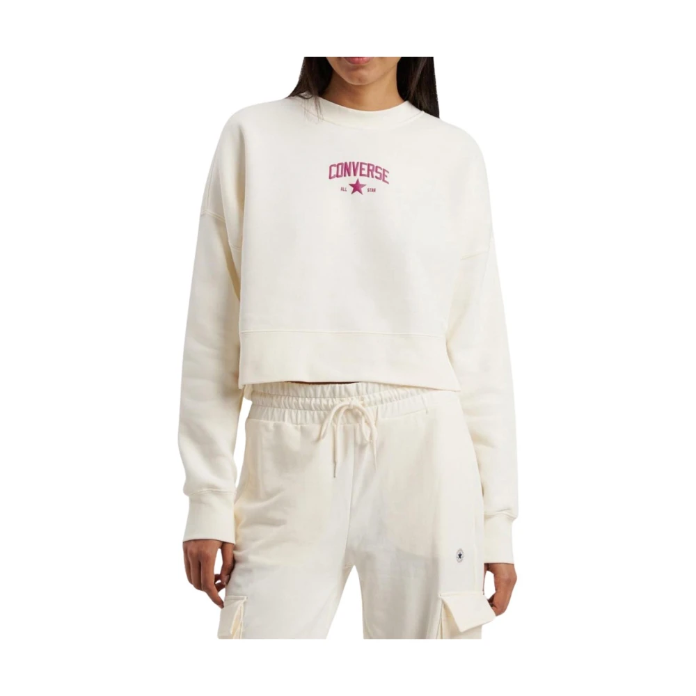 Converse Crew Neck Sweatshirt White Dames