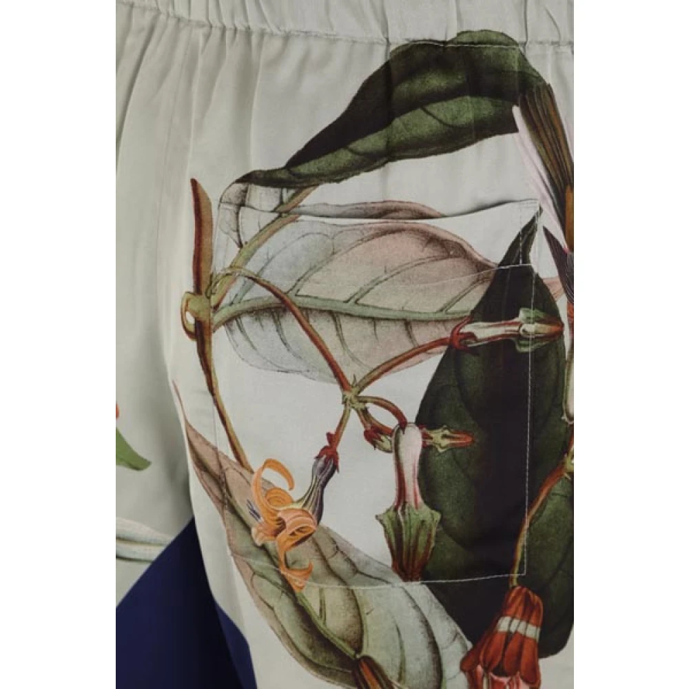 Dries Van Noten Grijze Piperi Print Elastische Taille Shorts Multicolor Heren