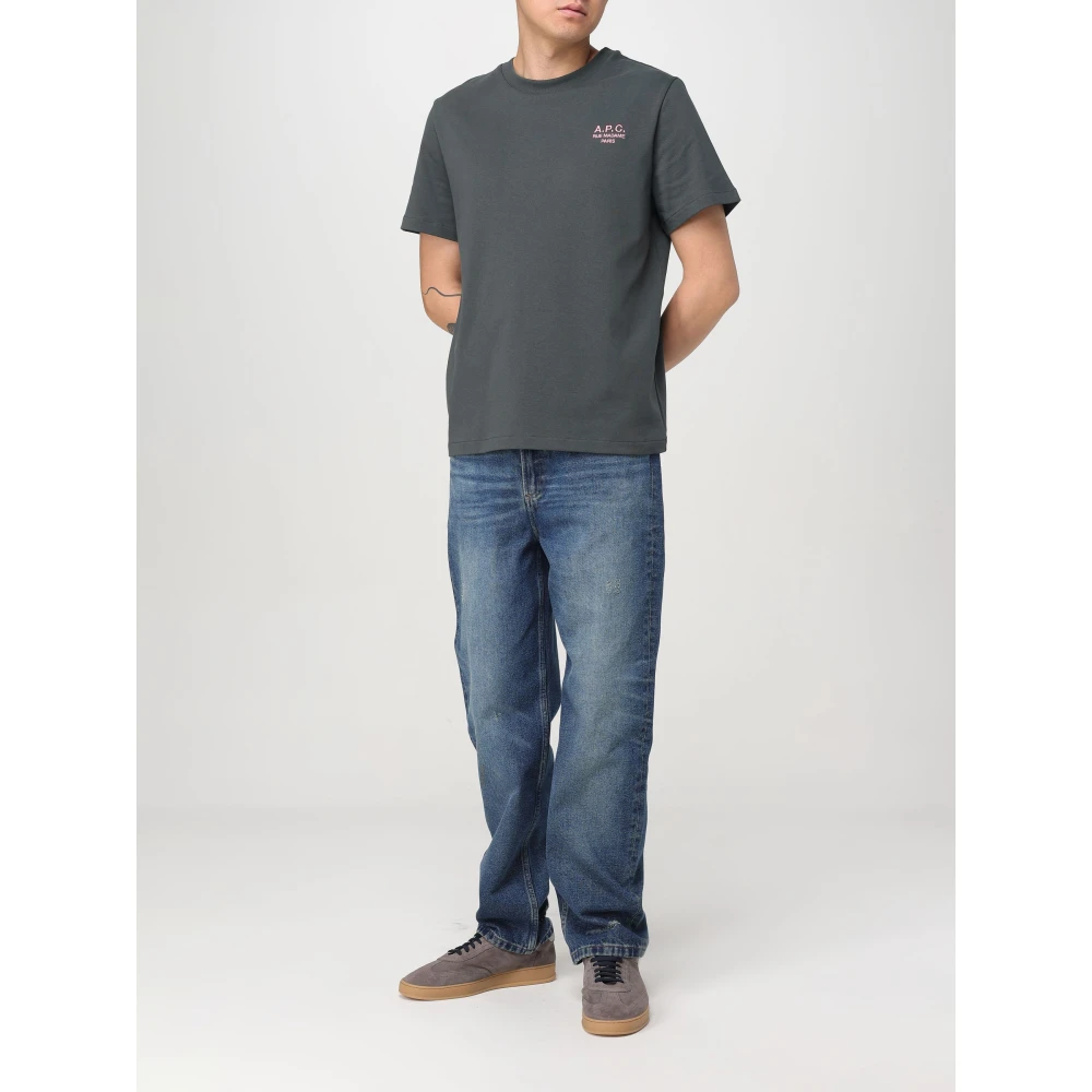 A.p.c. Biologisch Katoen T-Shirt Rue Madame Green Heren