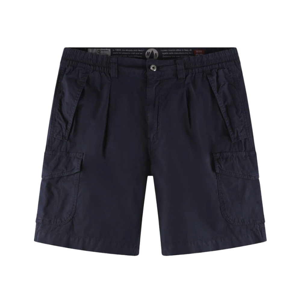 Murphy&Nye Blauwe Cargo Shorts Bermuda Casual Blue Heren