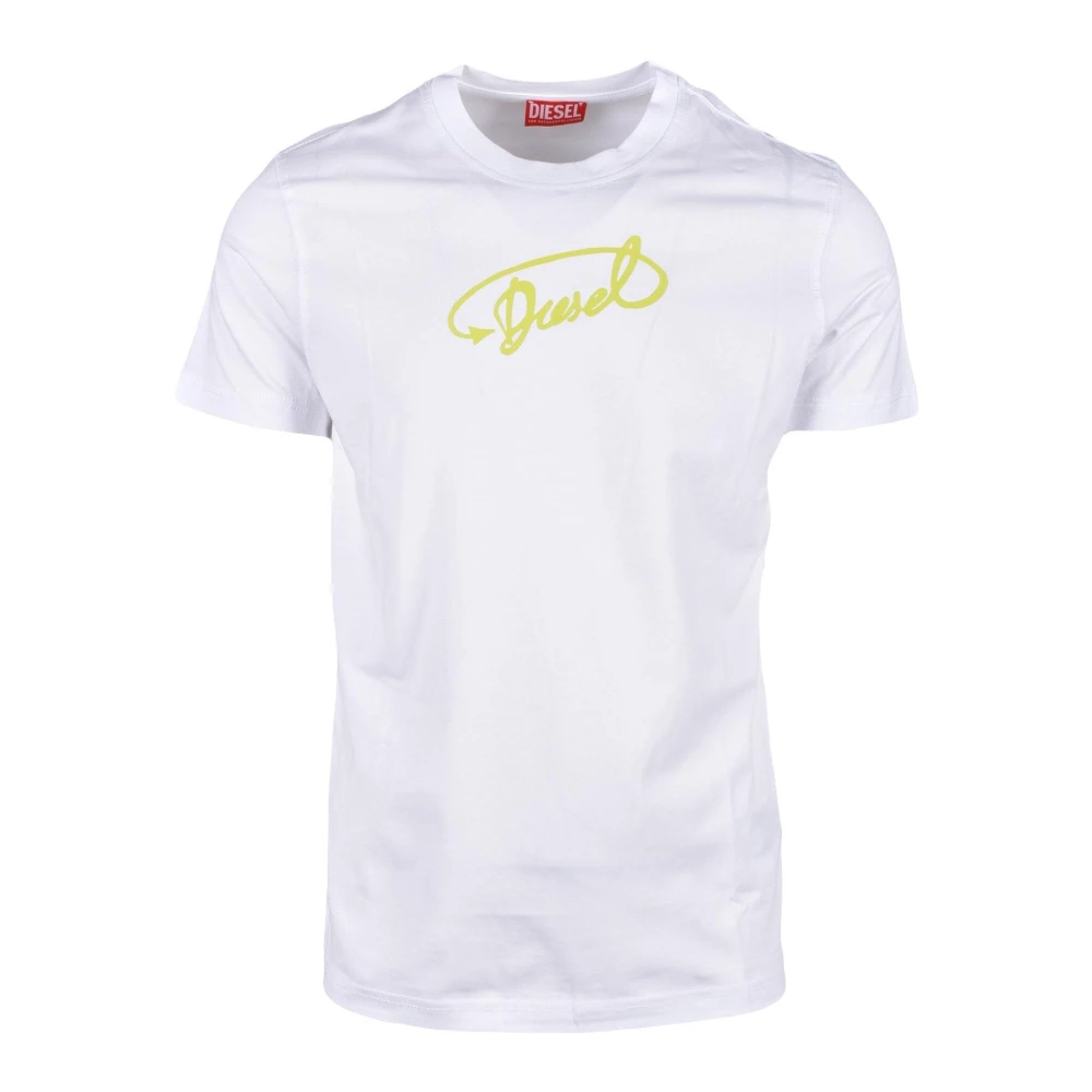 Diesel Katoenen T-shirt White Heren