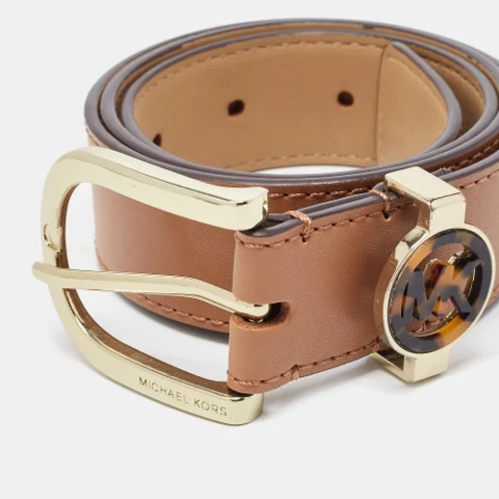 Michael Kors Pre-owned Leather belts Brown Dames