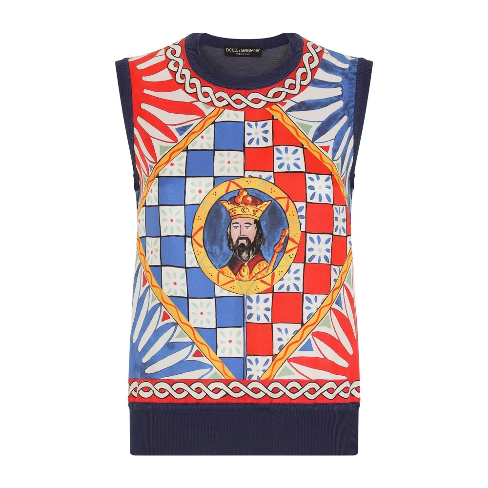 Dolce & Gabbana Grafische Print Mouwloze Vest Multicolor Dames